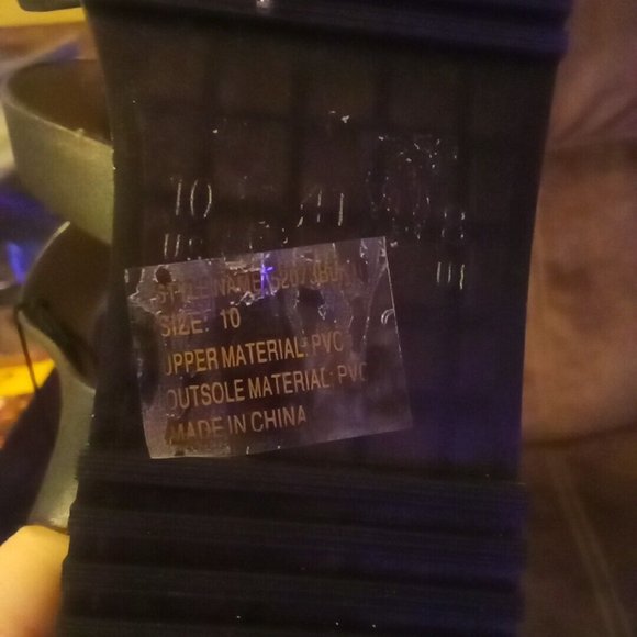 Charles Albert Black PVC Women's 10 Ankle Strap Sandals - Picture 7 of 7